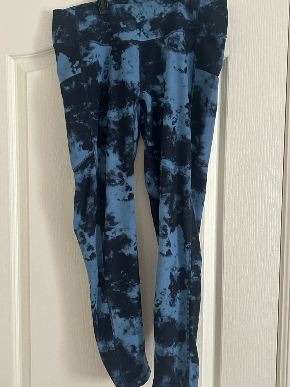 Outdoor Research Blue and Black Tie-Dye Leggings